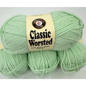 4 Universal Yarn Classic Worsted MINT GREEN #634 Acrylic Wool Medium Weight Rare